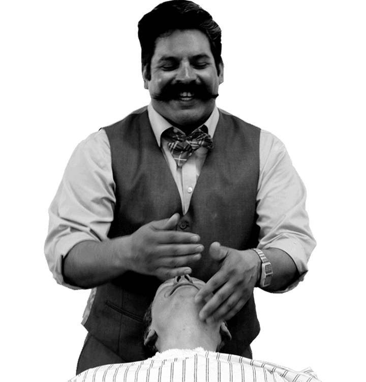 Barber Shaving Client Beard Barber Shaving Client Beard